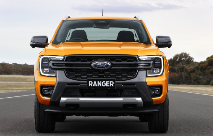 Next Generation Ford Ranger yellow front